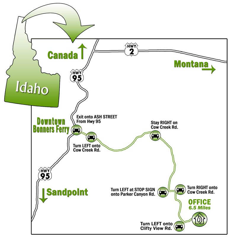 Map to Clifty View Nursery